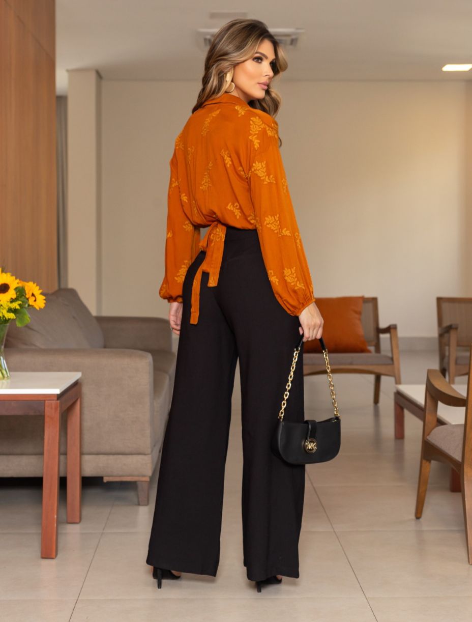 Calça Perola Pantalona Alfaiataria - Imagem 5